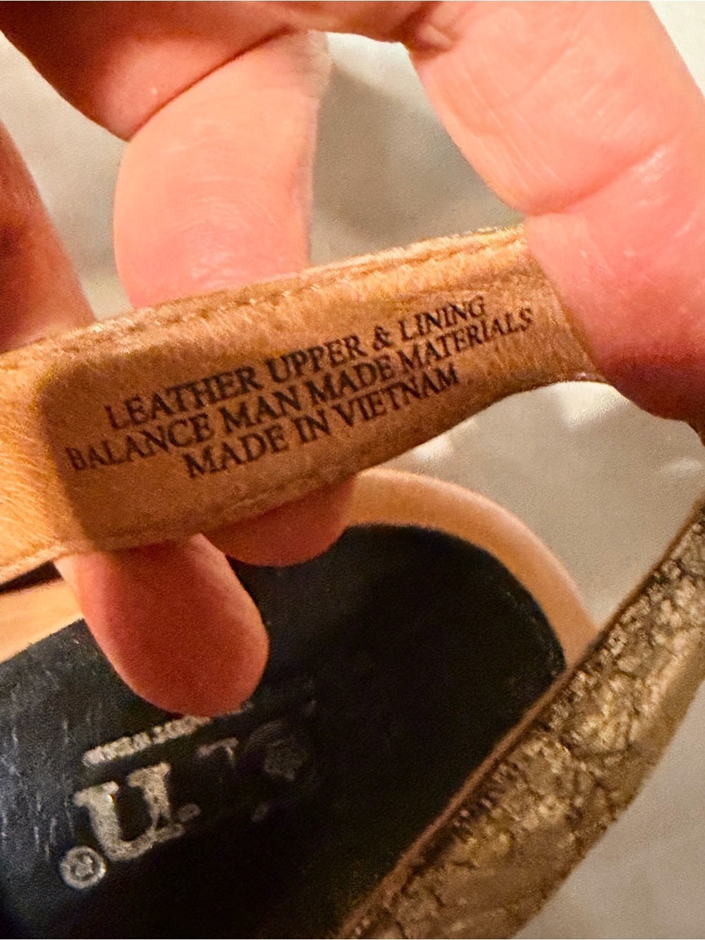 Born Gold Metallic Leather Comfort Sandals Block‎ Heel Adjustable Buckle 10M - Picture 10 of 10